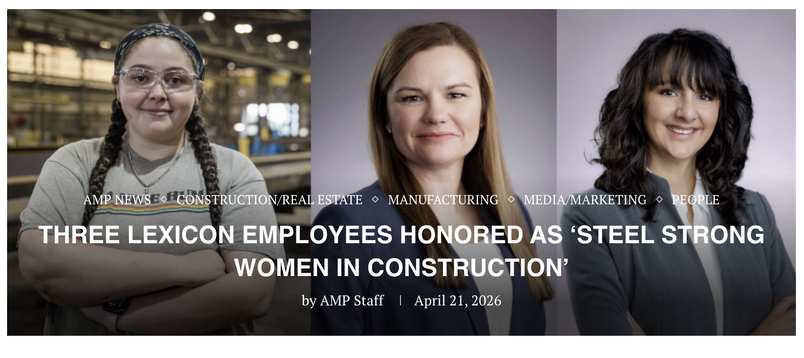 Arkansas Money & Politics // Three Lexicon Employees Honored as ‘Steel Strong Women in Construction’