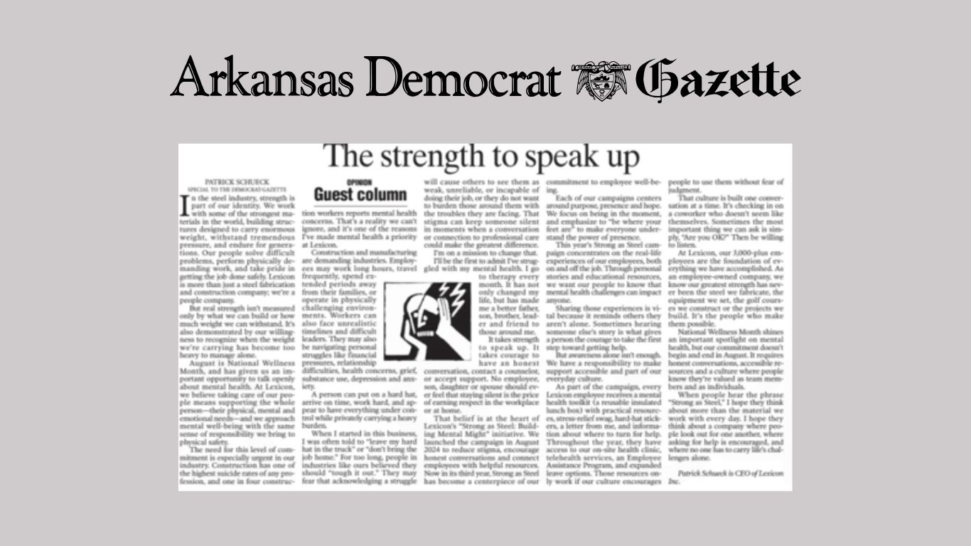 Arkansas Democrat-Gazette // The strength to speak up